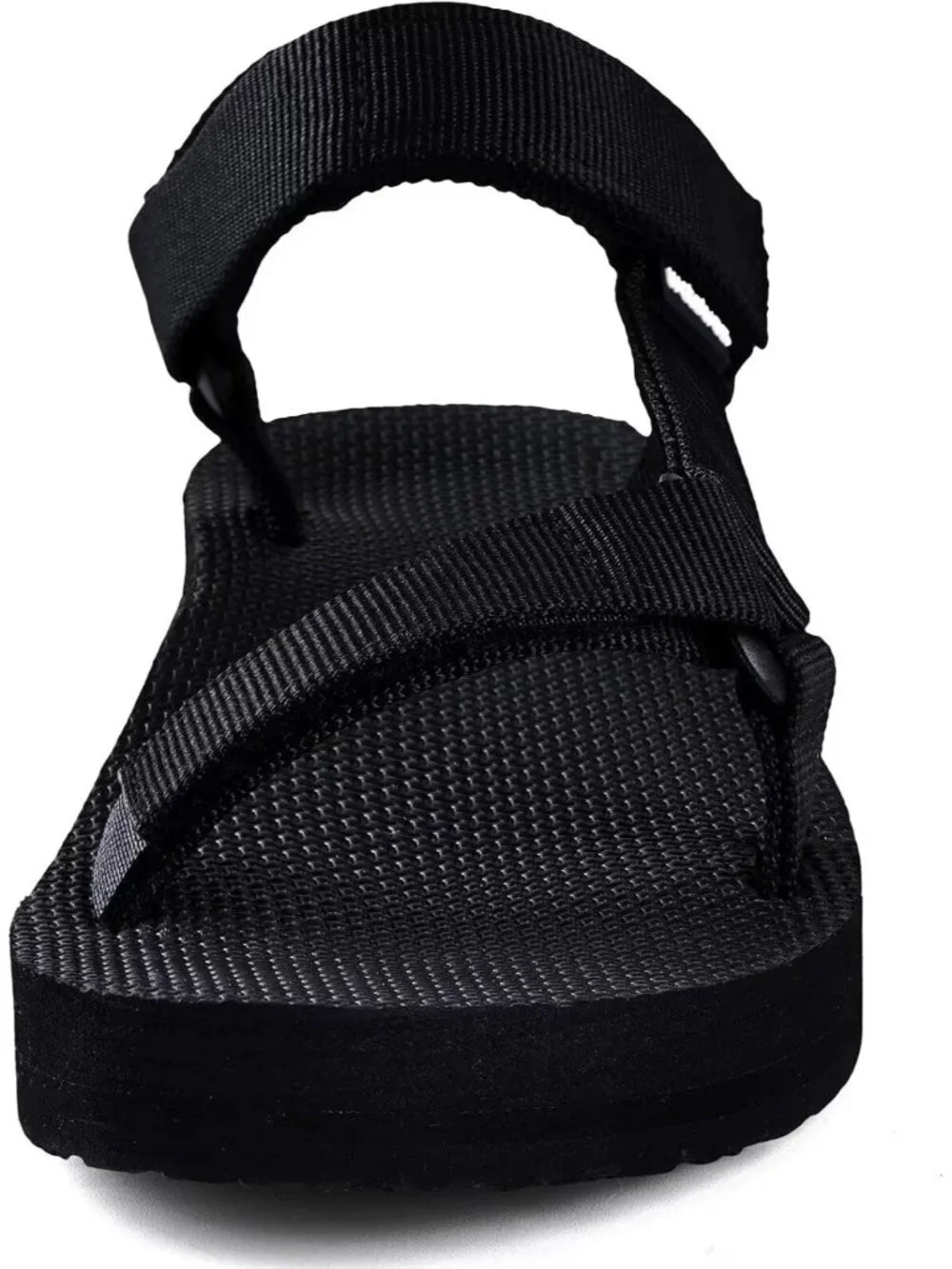 Women's Black Hiking Sandals with-Arch-Support Webbing-Outdoor Beach Water